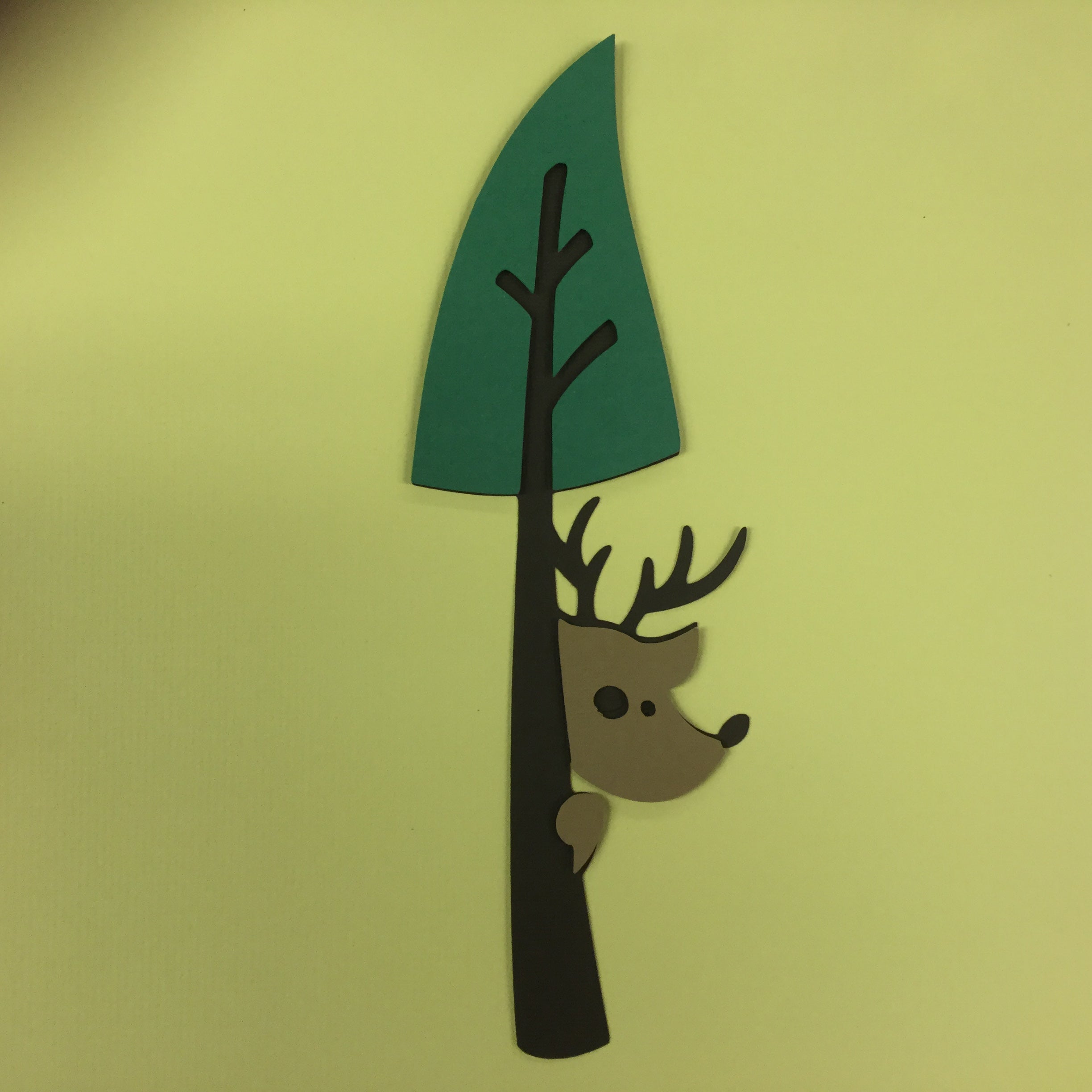 DEER PEEKING Camping Laser Cut Scrapbooksrus