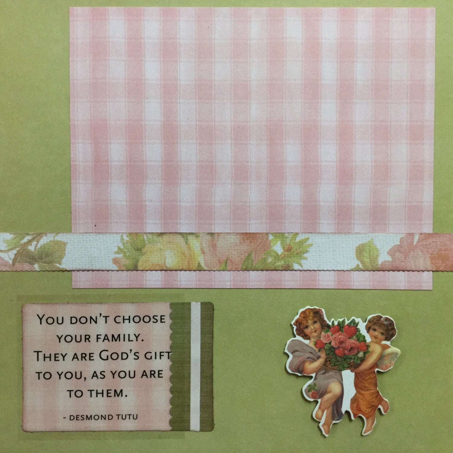 Premade Pages $2.00 GOD’S GIFT 8” x 8&quot; Scrapbook Pages Scrapbooksrus 