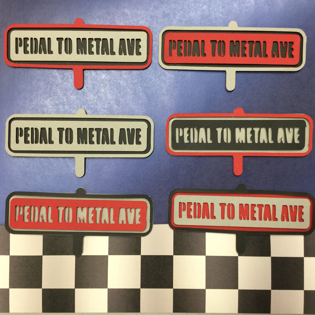 PEDAL TO THE METAL AVE Diecut Sports Scrapbook Die Cuts Scrapbooksrus