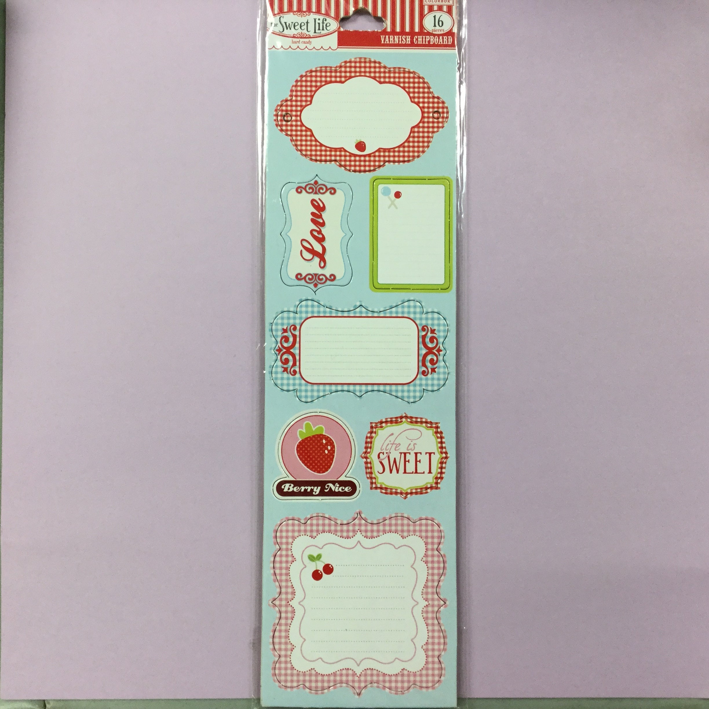 Colorbok THE SWEET LIFE Foil Chip Shiny Punch 16pc Scrapbooksrus