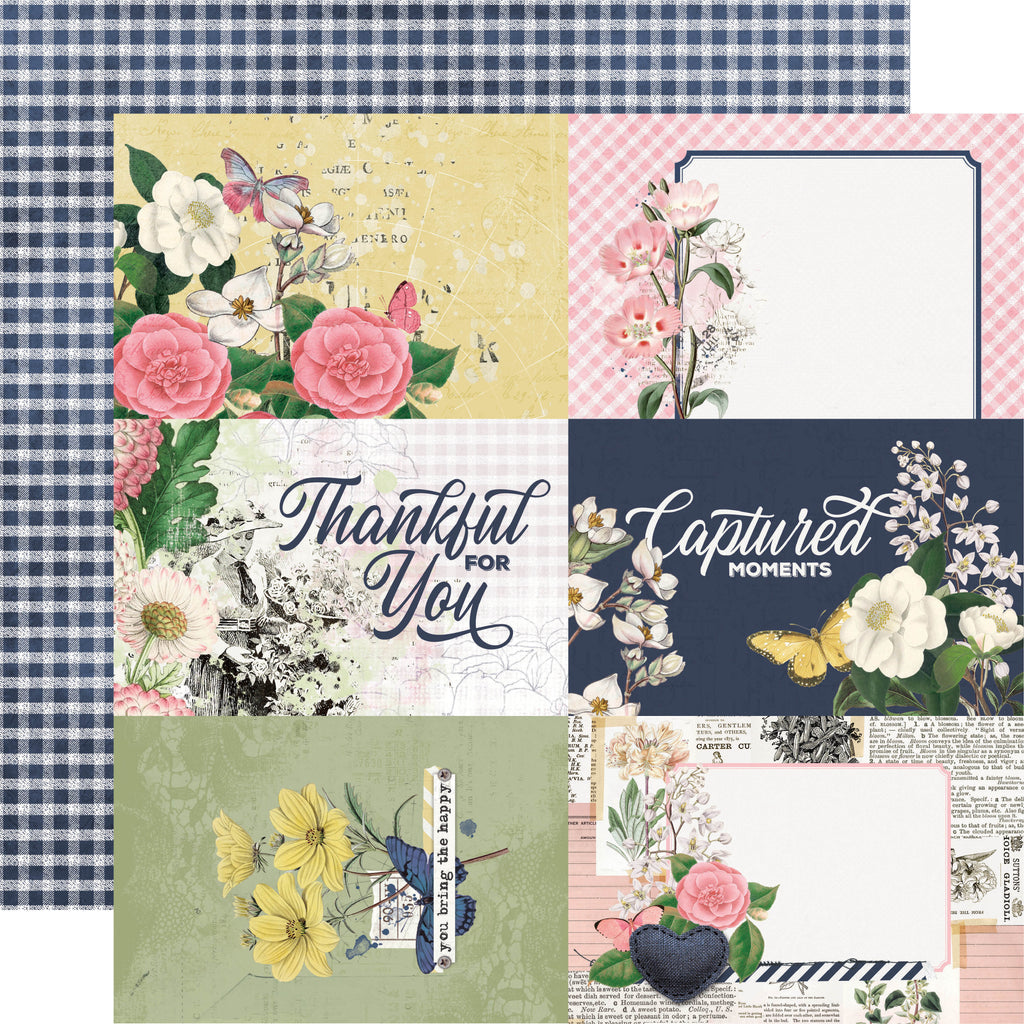 Simple Stories Simple Vintage INDIGO GARDEN Chipboard Stickers 30pc Scrapbooksrus