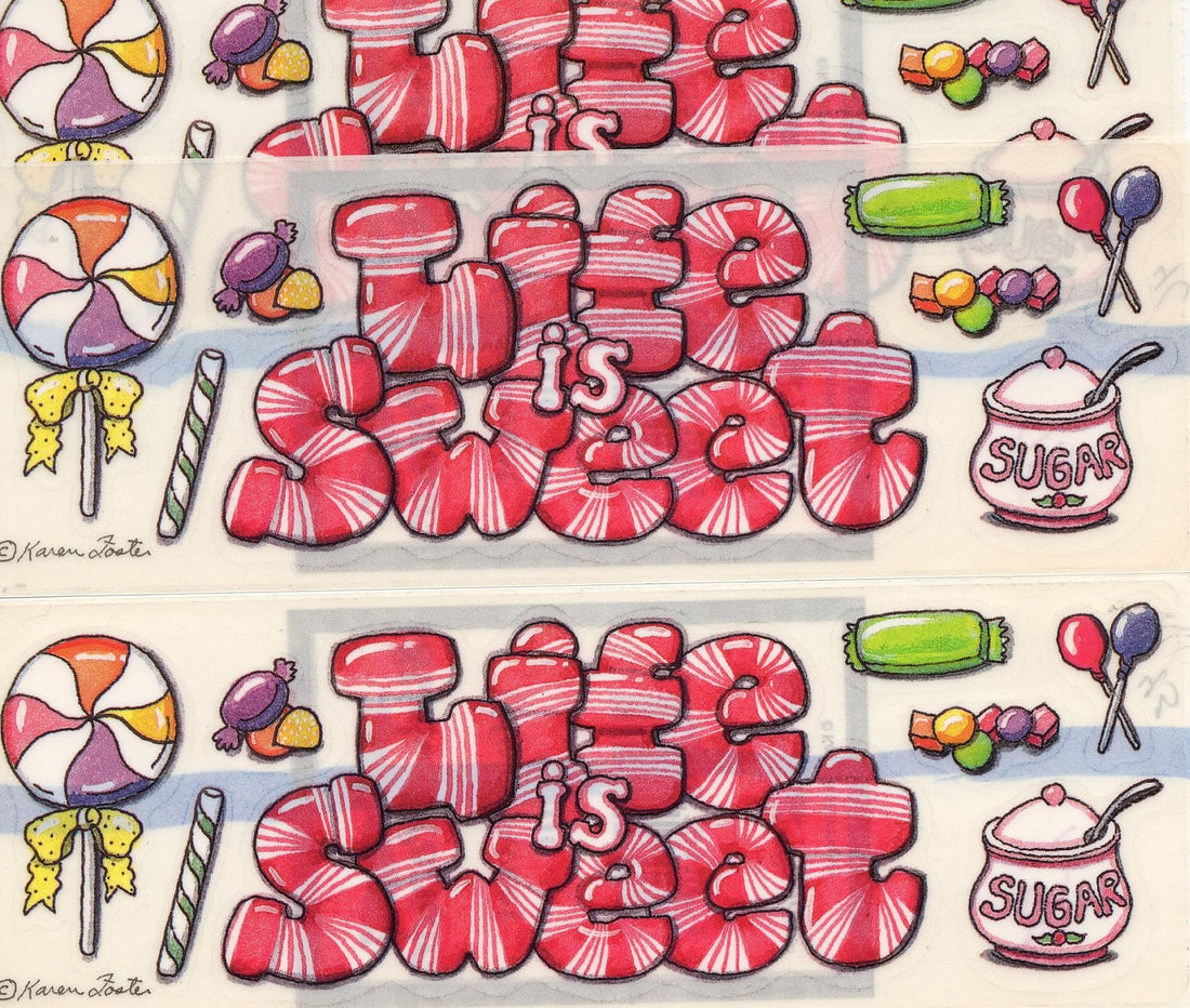 Karen Foster LIFE IS SWEET Stickers 12pc Scrapbooksrus