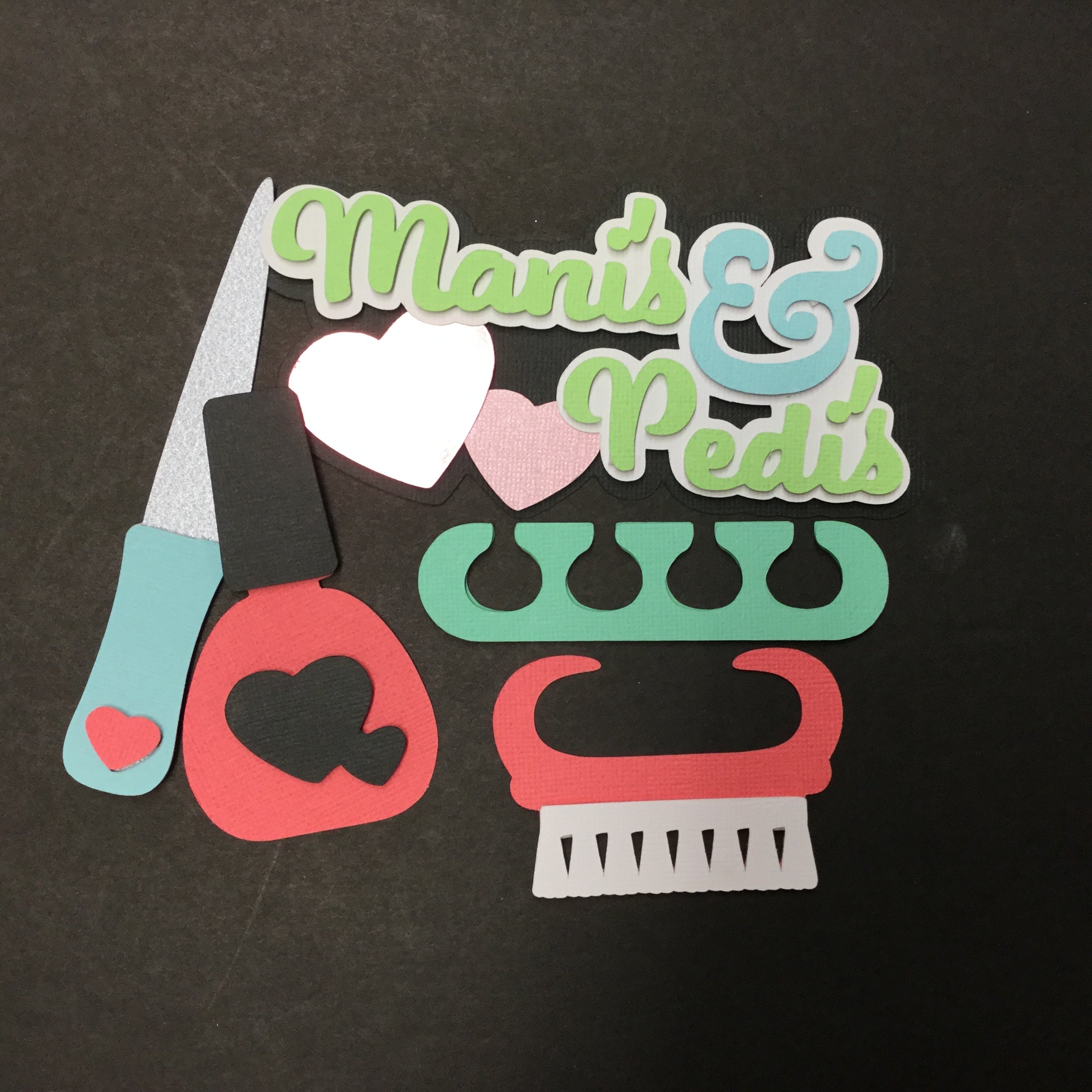 MANI’S AND PEDI’S Salon Die Cut Set Scrapbooksrus
