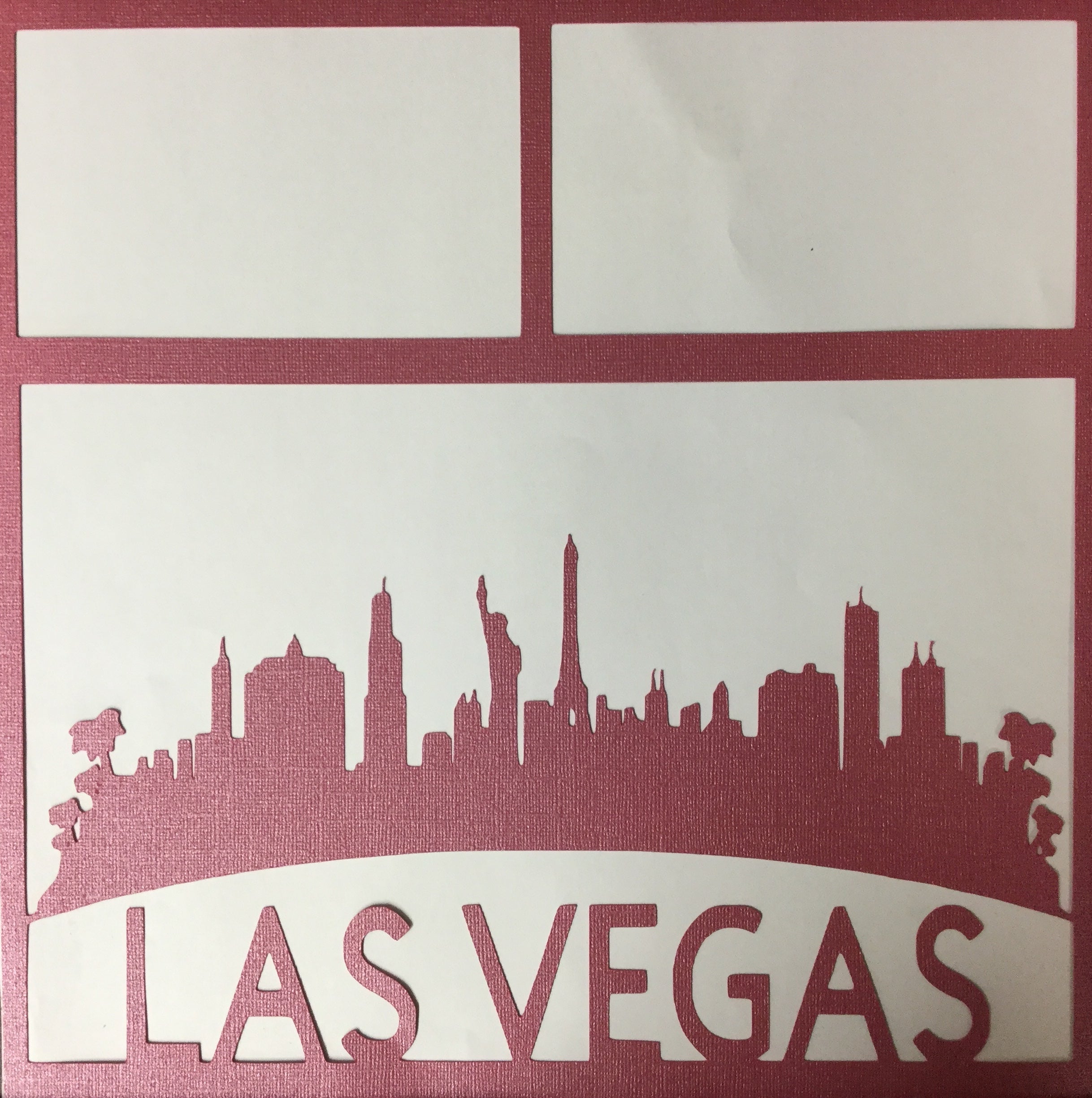 Page Frame LAS VEGAS SKYLINE 12"x12" Scrapbook Overlay LV