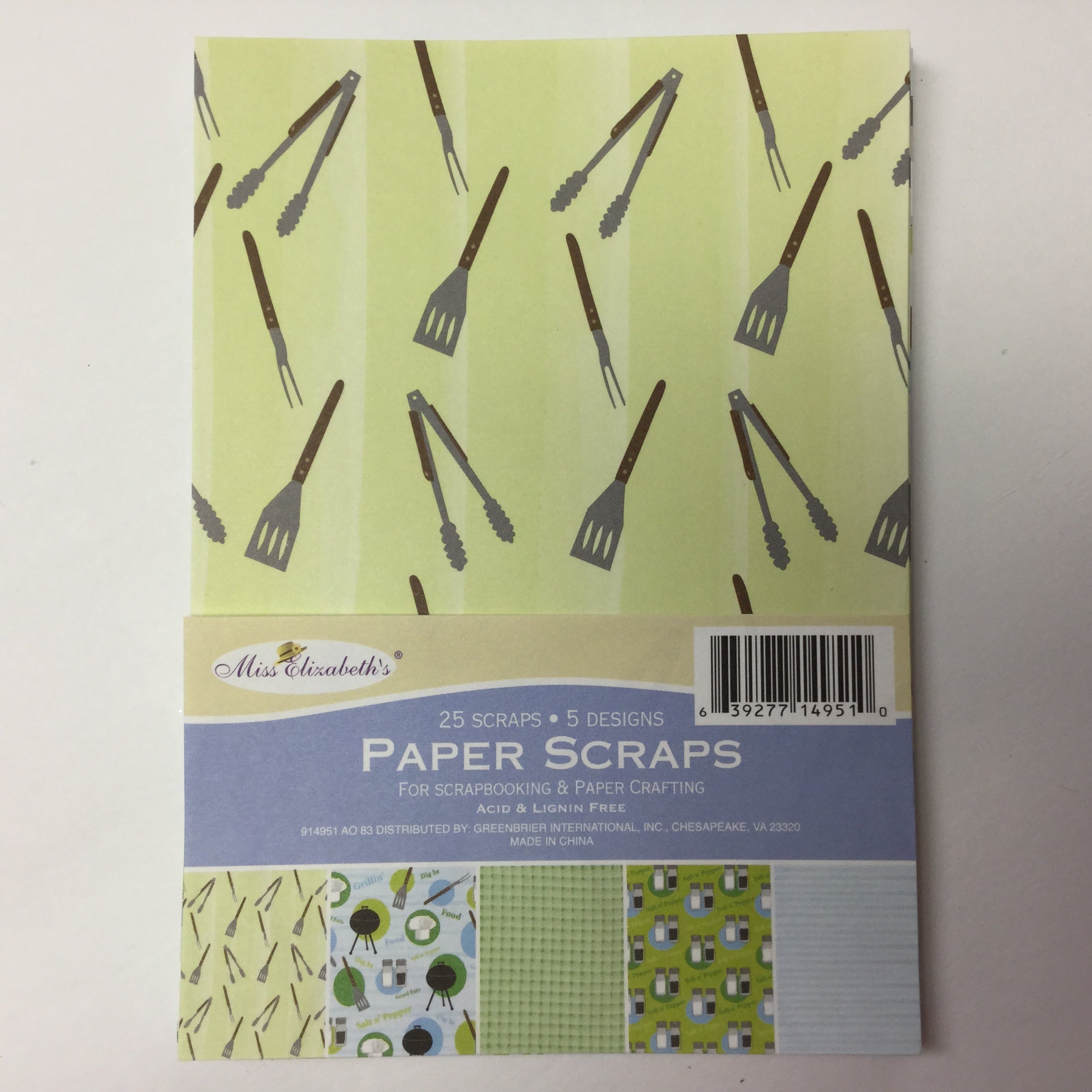 Miss Elizabeth GOOD EATS Paper Scraps 25 pc Scrapbooksrus