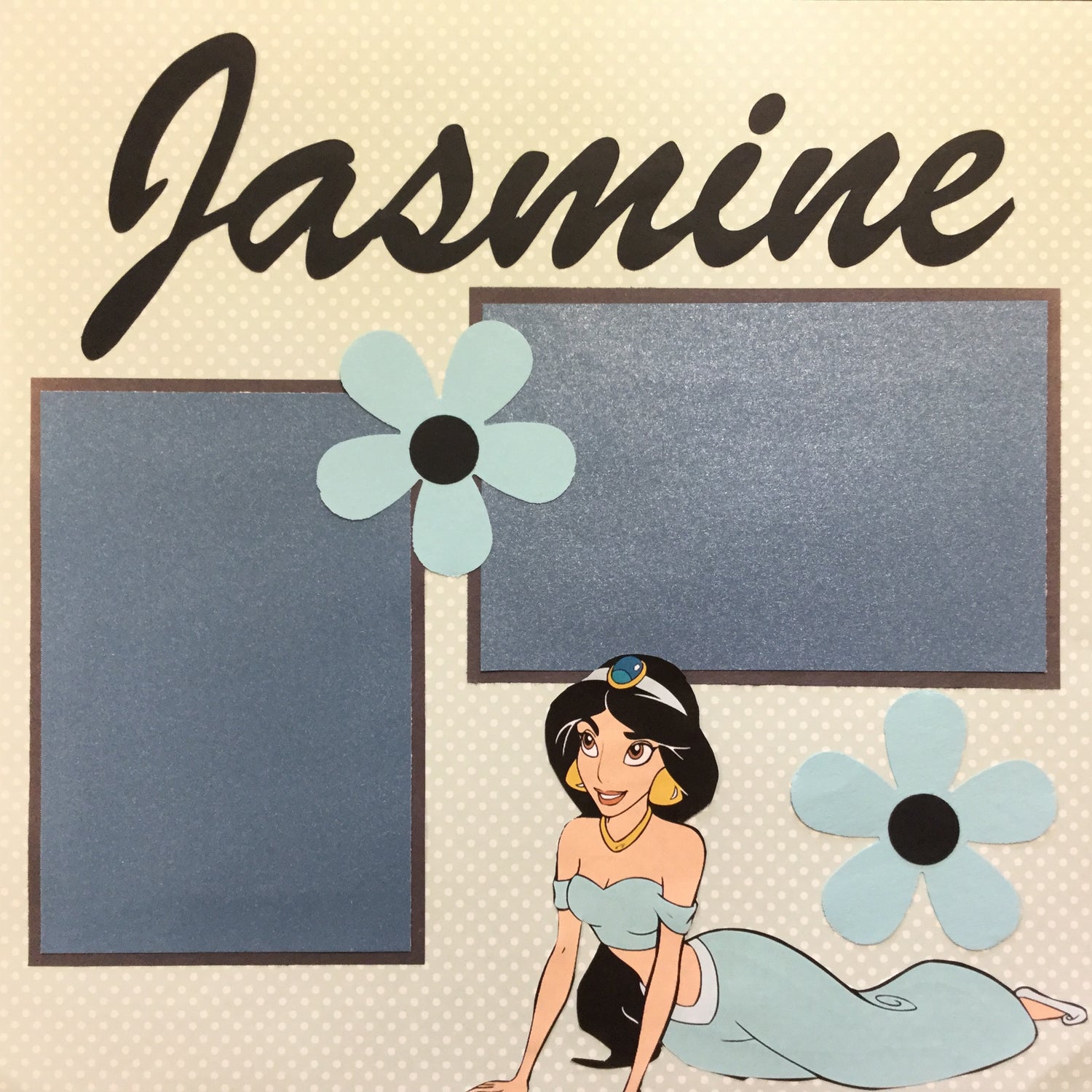 Premade Pages PRINCESS JASMINE (2) 12"X 12" Scrapbook Disney Scrapbooksrus