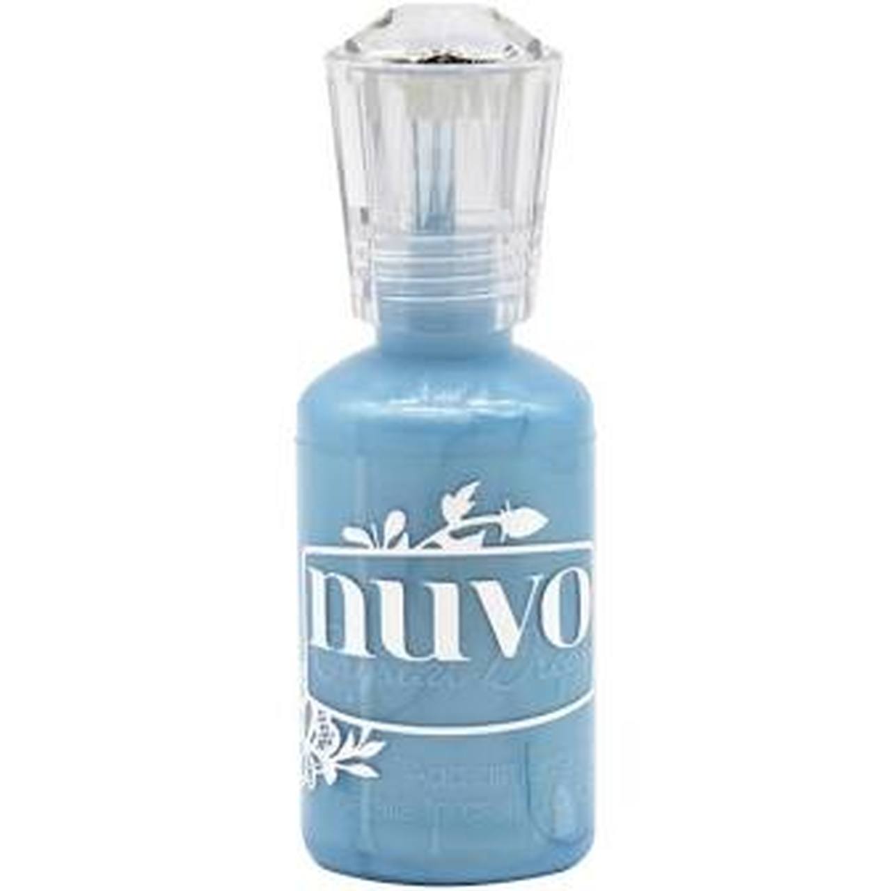 Nuvo Crystal Drops METALLIC BLUE ICE 3D Gloss Enamel Dots 1oz Scrapbooksrus