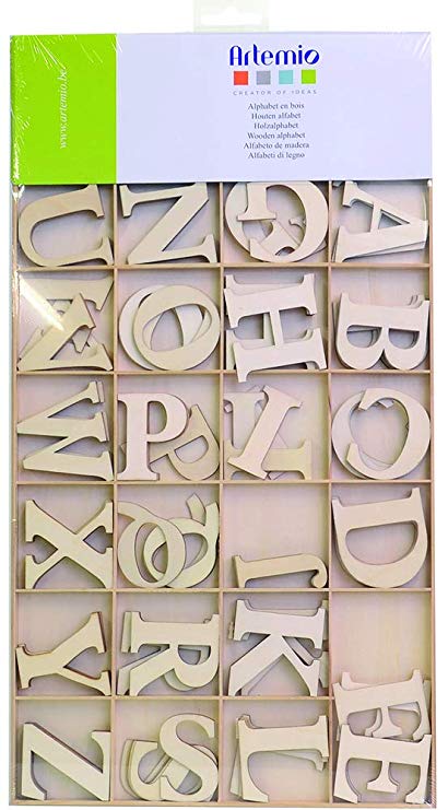 Artemio WOODEN ALPHABET 1.2" 130pcs Scrapbooksrus