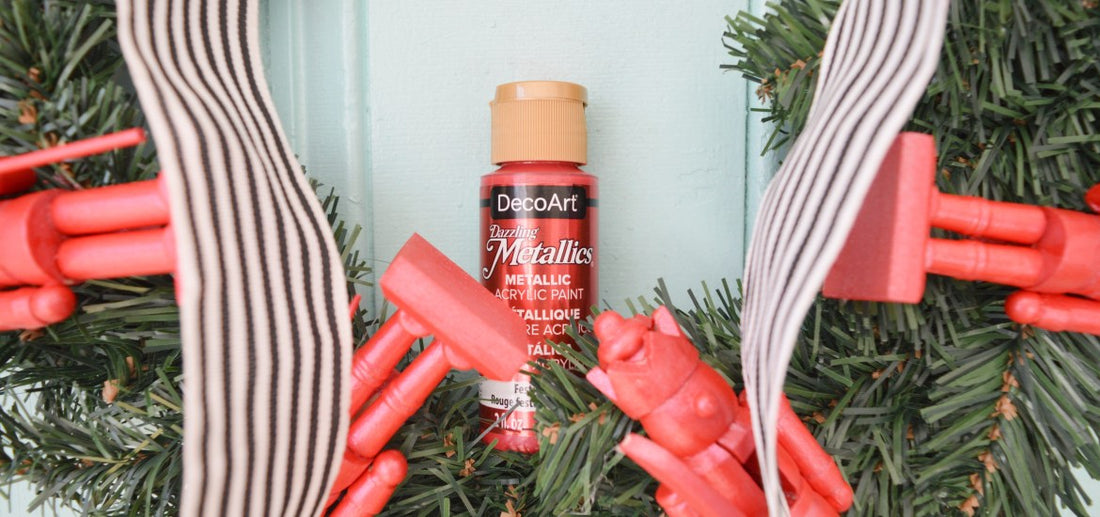 DecoArt FESTIVE RED Metallic Acrylic Paint Scrapbooksrus