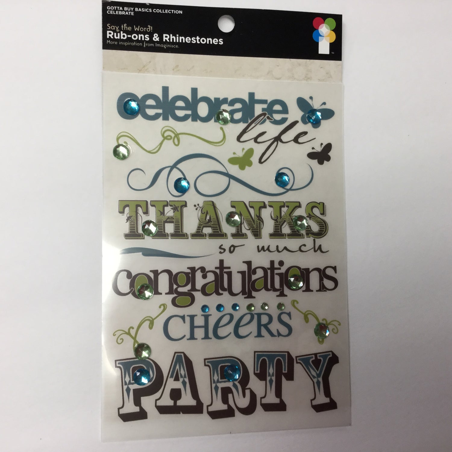 Imaginisce Say The Word RUB-ONS & RHINESTONES Scrapbooksrus