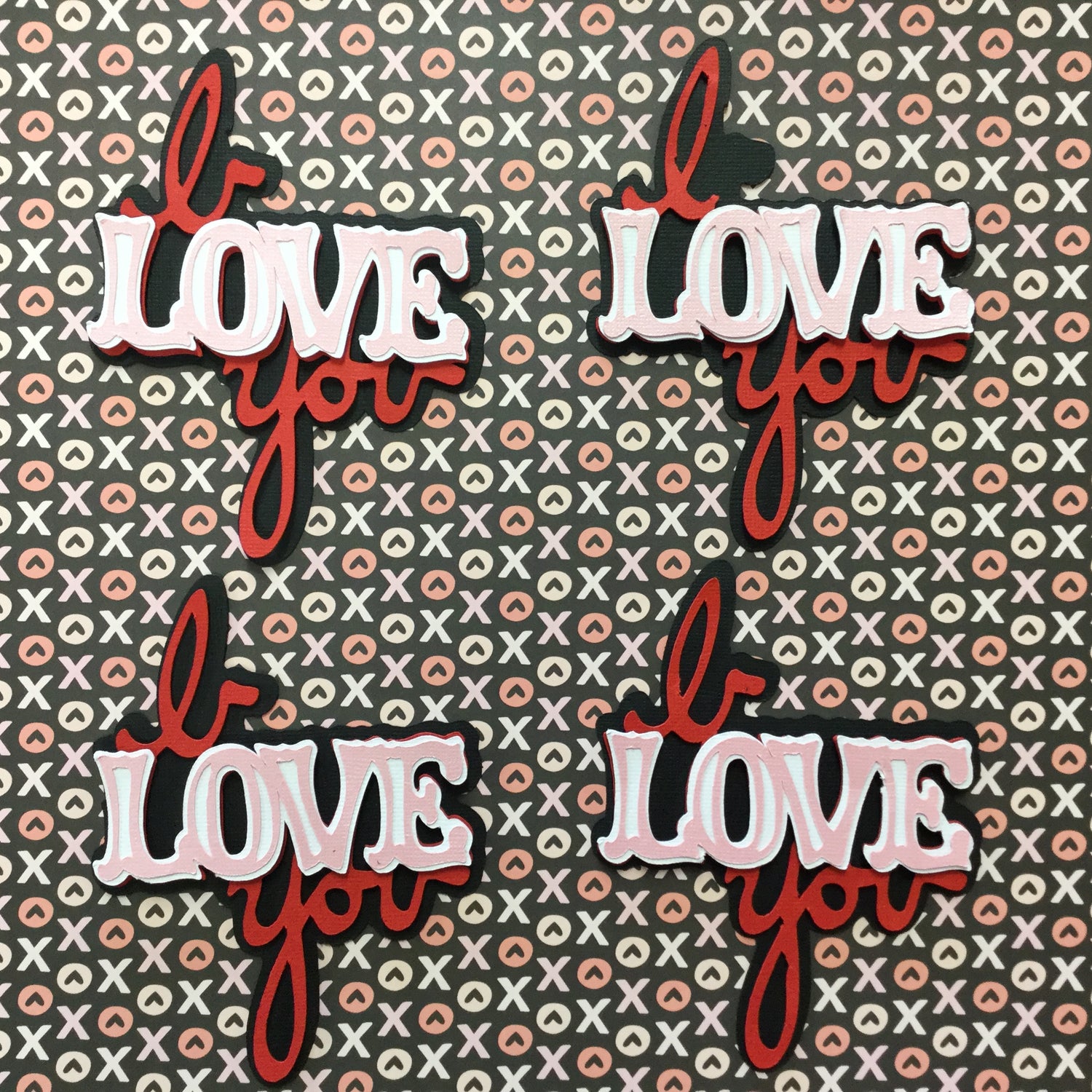 I LOVE YOU Scrapbook Die Cut Embellishments Scrapbooksrus