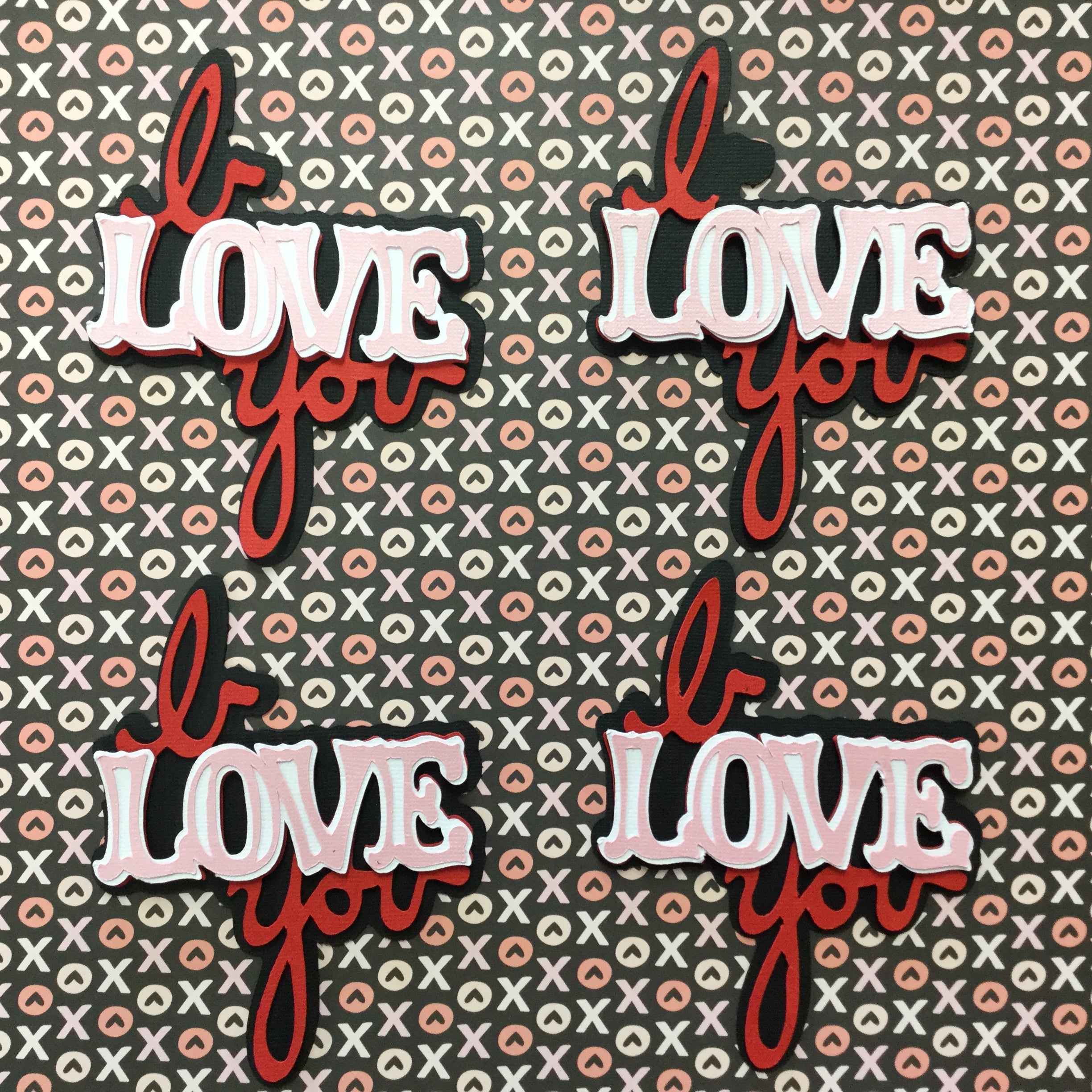 I LOVE YOU Scrapbook Die Cut Embellishments Scrapbooksrus
