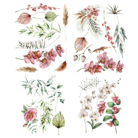 Prima Sharon Ziv ORCHIDEA Decor Transfers 8.5”X11” Rubon Scrapbooksrus