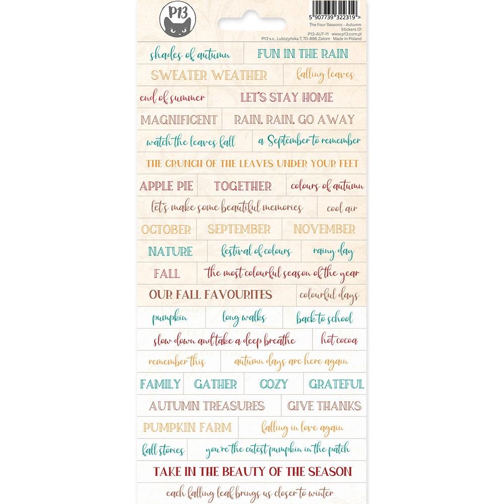 P13 The Four Seasons AUTUMN Stickers 45pc. Scrapbooksrus