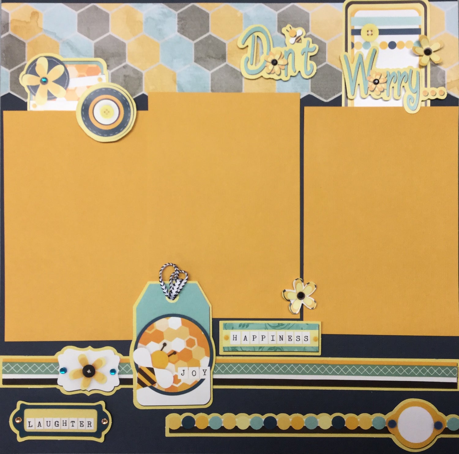 Page Kit (2) 12x12 Scrapbook BEE HAPPY Scrapbooksrus