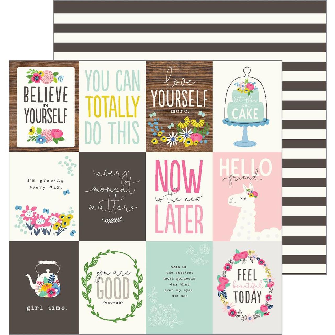 Pebbles Jen Hadfield MY BRIGHT LIFE 12"X12" Paper Pad 48 Scrapbooksrus
