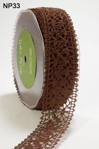 May Arts 1.5" CROCHET RIBBON 1 yard yd - Scrapbook Kyandyland
