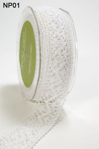 May Arts 1.5" CROCHET RIBBON 1 yard yd - Scrapbook Kyandyland