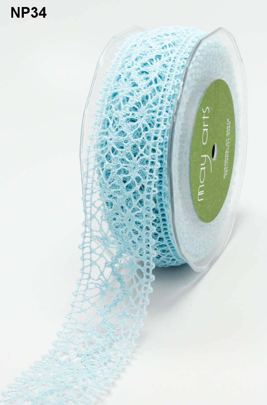 May Arts 1.5" CROCHET RIBBON 1 yard yd - Scrapbook Kyandyland