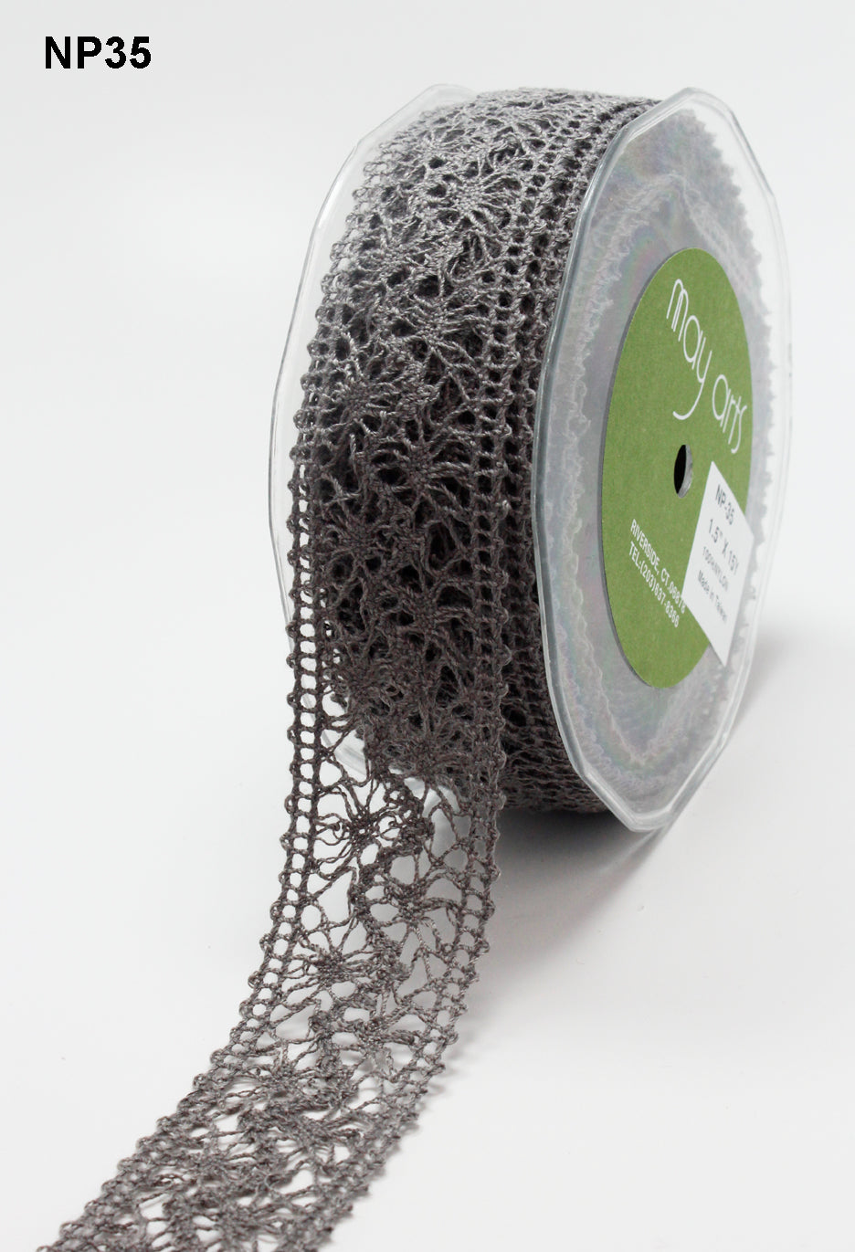 May Arts 1.5" CROCHET RIBBON 1 yard yd - Scrapbook Kyandyland