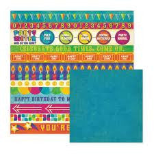 We R Memory Keepers 6pc FUNFETTI PAPER KIT Scrapbook Sheets