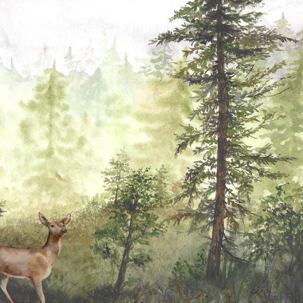 Scrapbook Customs DEER DS Watercolor 12"X12" Paper Scrapbooksrus