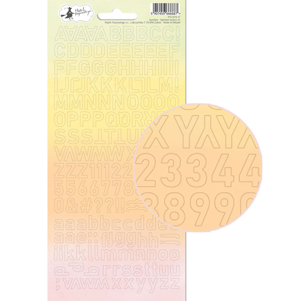 P13 SUNSHINE Alphabet Cardstock Stickers Scrapbooksrus