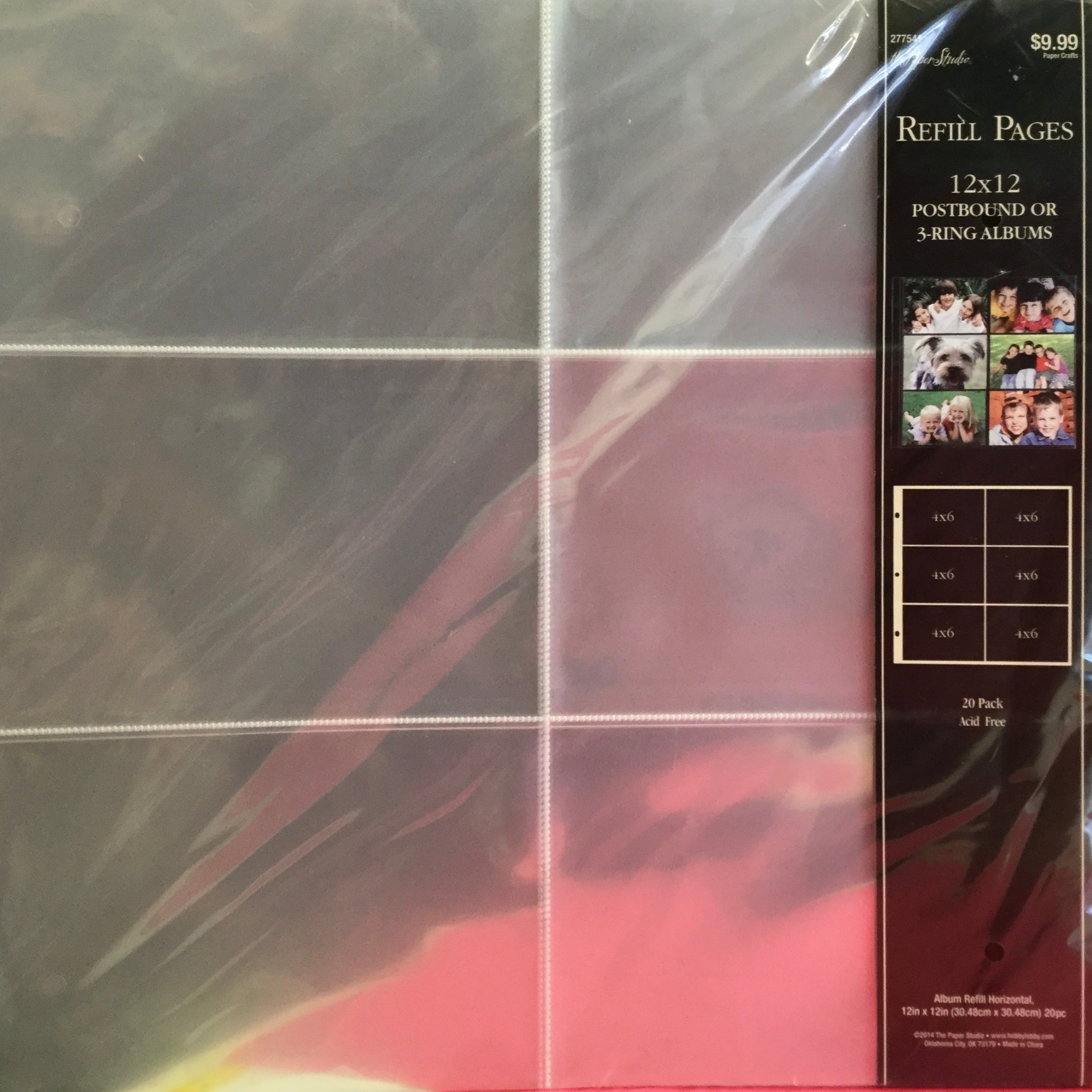 The Paper Studio 12x12 Refill Pages HORIZONTAL Scrapbooksrus