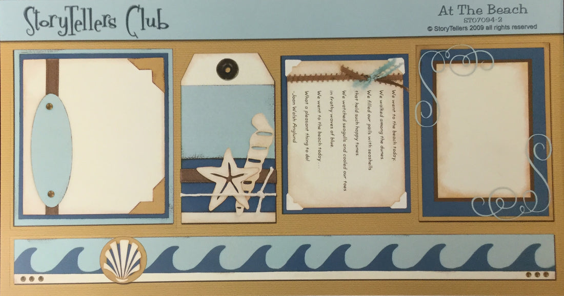 StoryTellers AT THE BEACH DIECUTS 6"X13" Scrapbooksrus