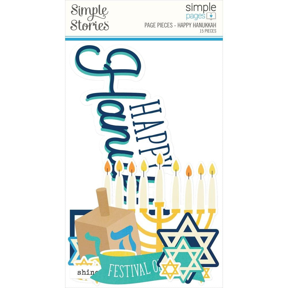 Simple Stories Simple Pages HAPPY HANUKKAH Page Pieces Scrapbooksrus