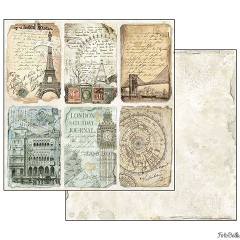 Stamperia AROUND THE WORLD 12"X12" Travel Paper Pad