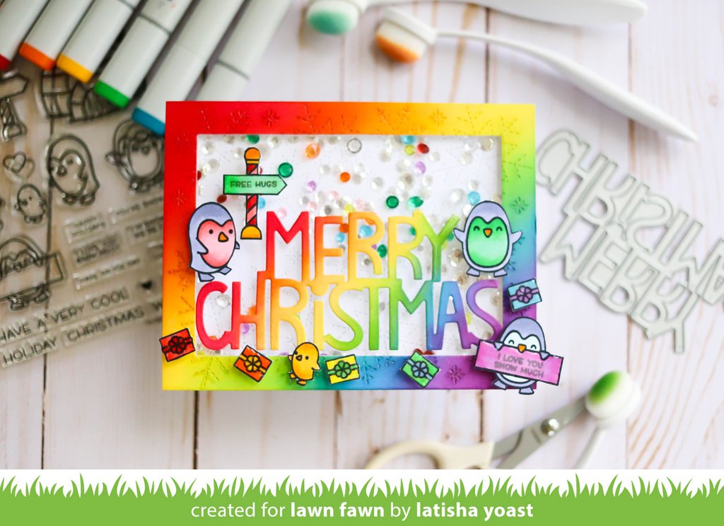 Lawn Cuts GIANT MERRY CHRISTMAS Custom Craft Dies 1pc Scrapbooksrus