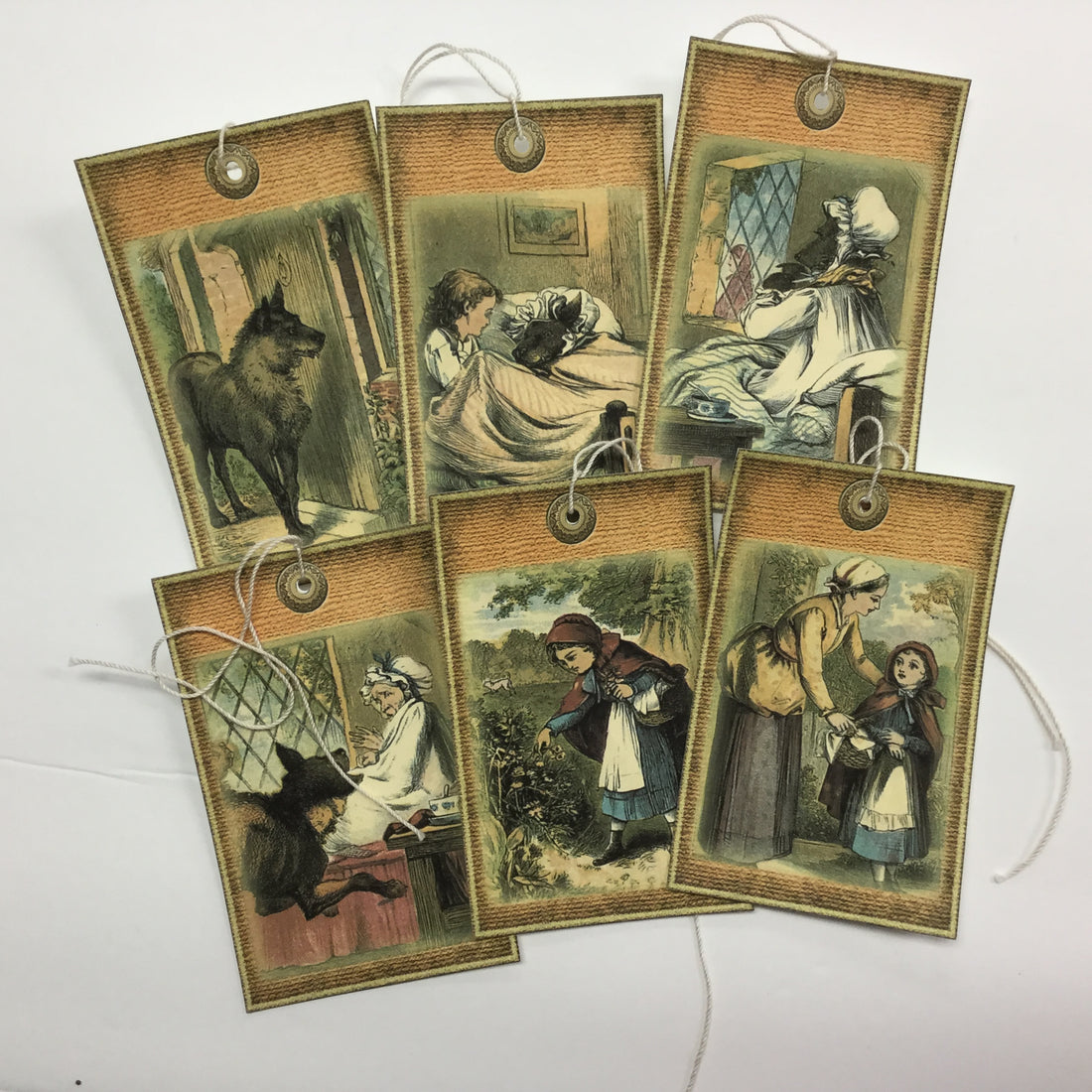 Tags & Ephemera 6pc LITTLE RED RIDING HOOD Set B Scrapbooksrus