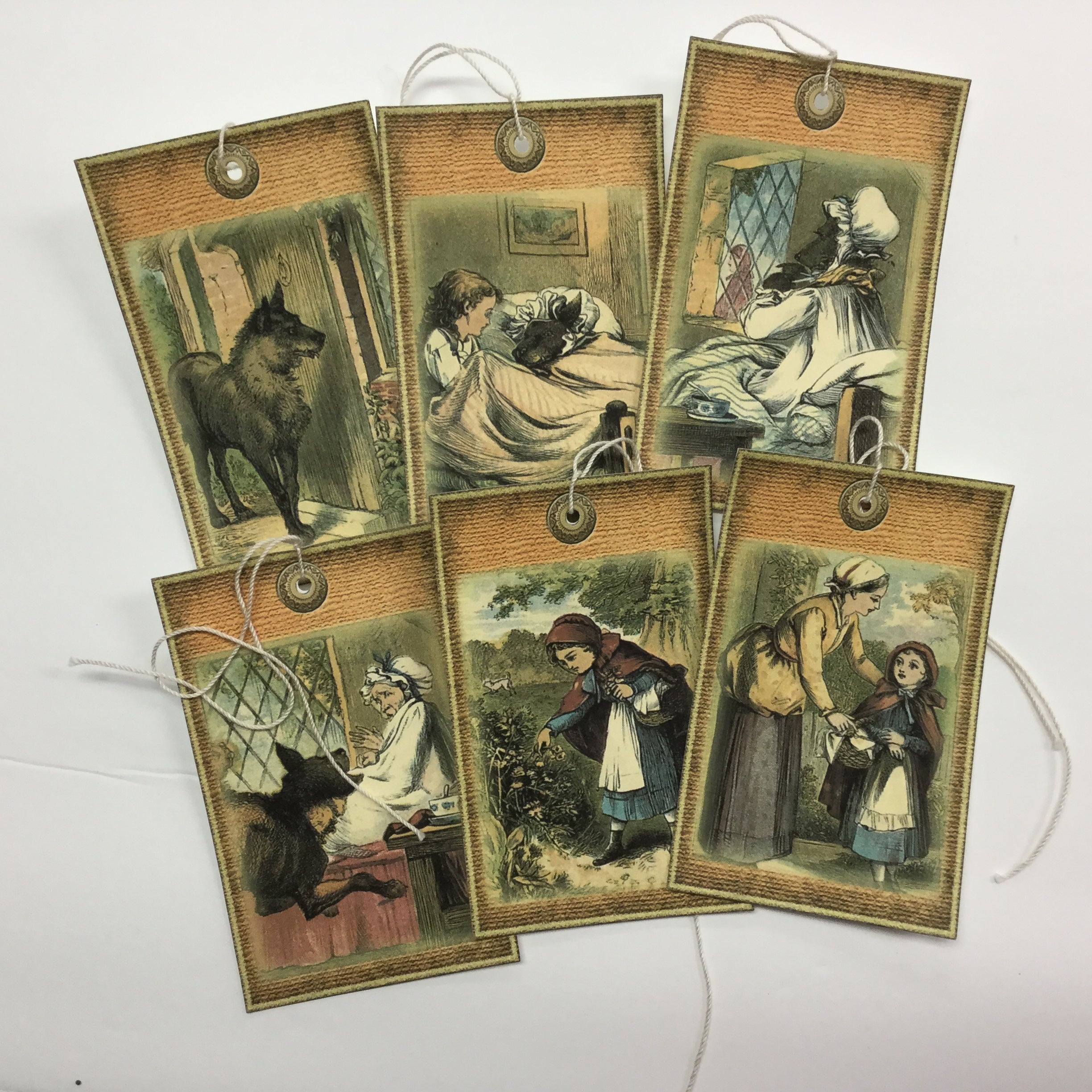 Tags & Ephemera 6pc LITTLE RED RIDING HOOD Set B Scrapbooksrus