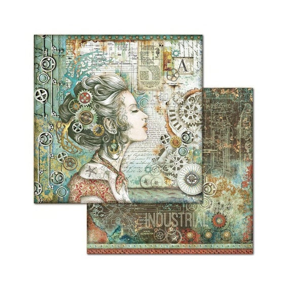 Stamperia MECHANICAL SEA WORLD 12"X12" Paper Pad Scrapbooksrus