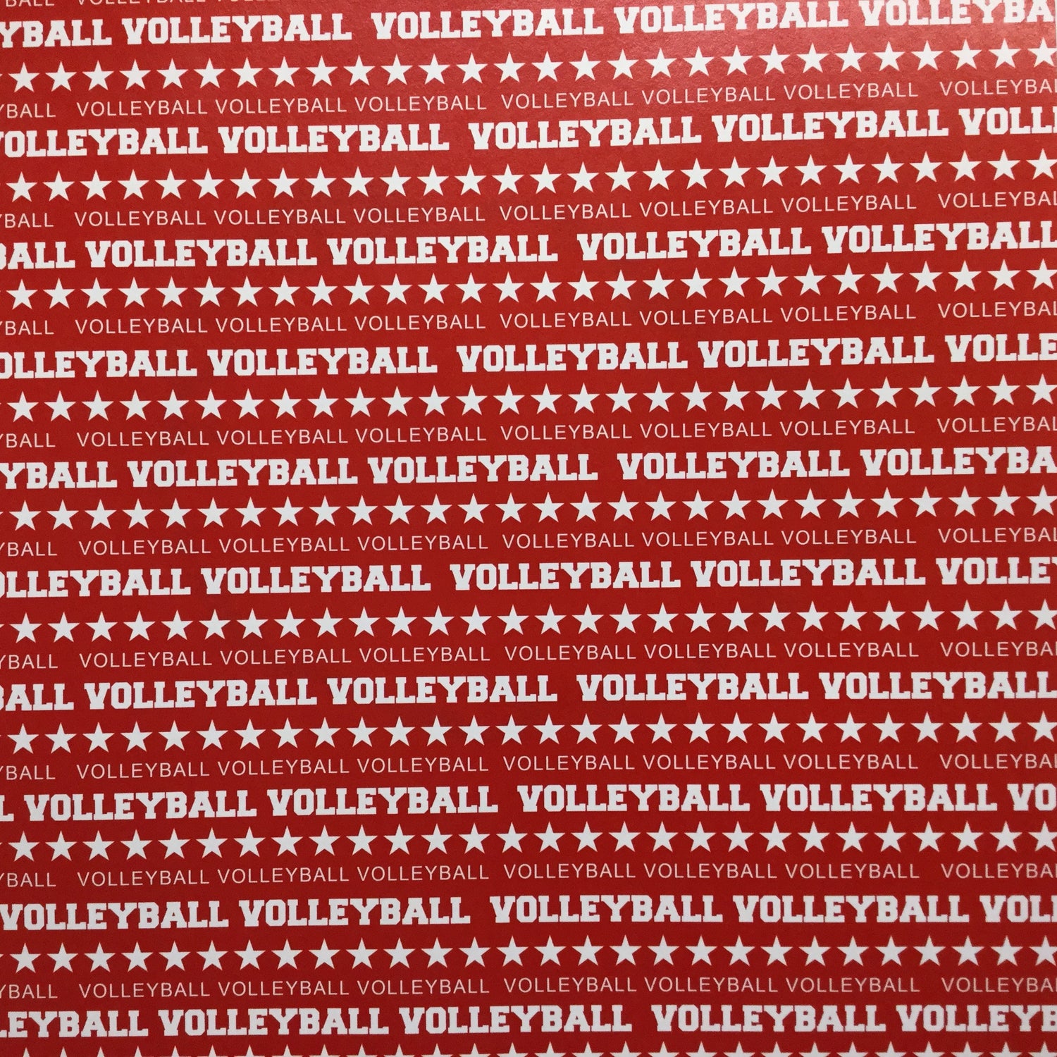 VOLLEYBALL DS CHALKBOARD SPORTS  Red 12x12 Scrapbook Paper Scrapbooksrus
