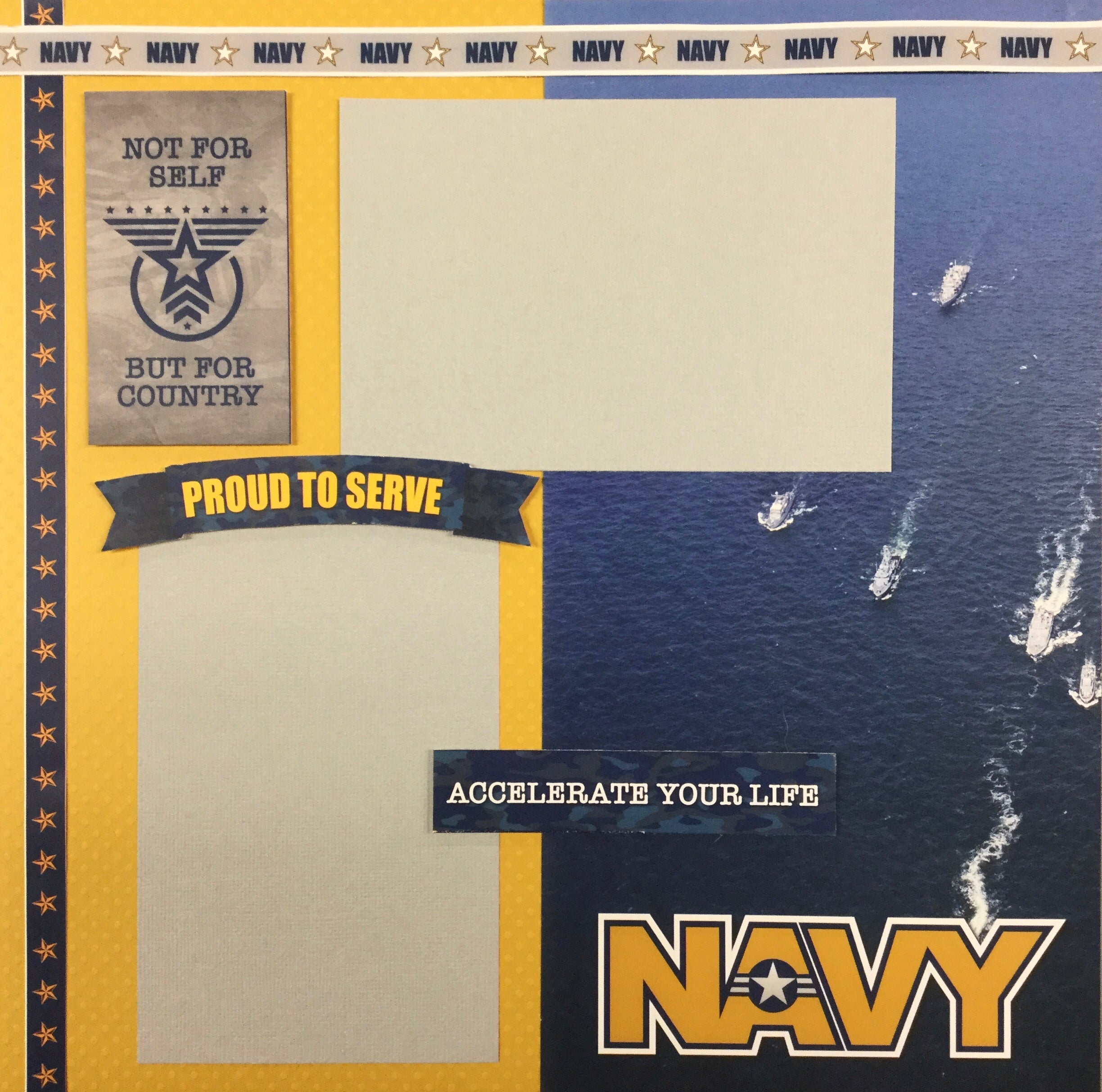 Premade Page (2) 12X12 NAVY Scrapbook @Scrapbooksrus