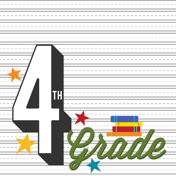 SCHOOL YEARS 12"X12" Paper Kît 14pc Scrapbook Customs