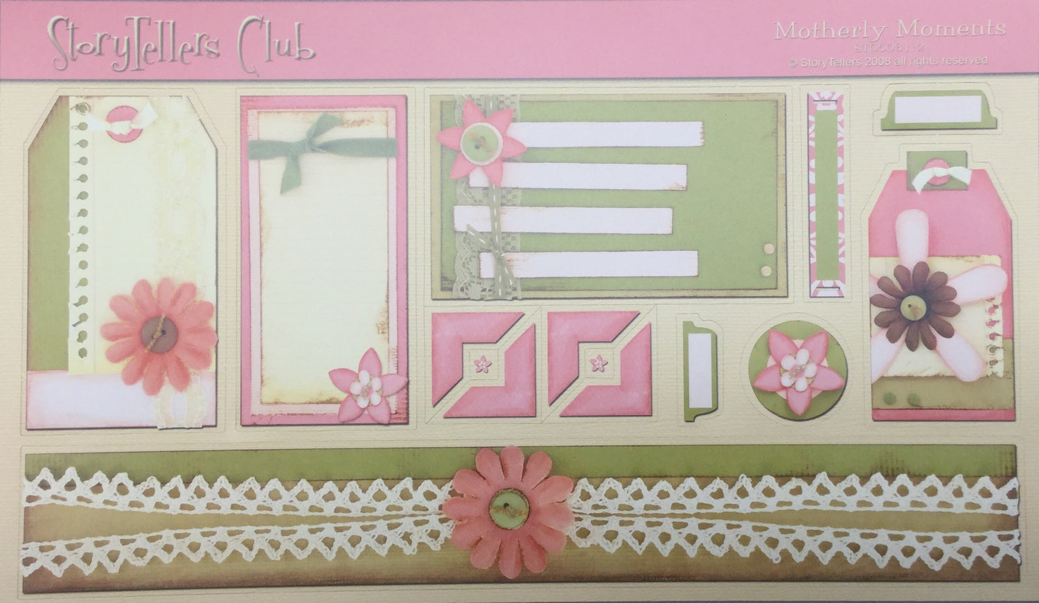 StoryTellers MOTHERLY MOMENTS 1-2 DIECUTS 6"X13" Scrapbooksrus