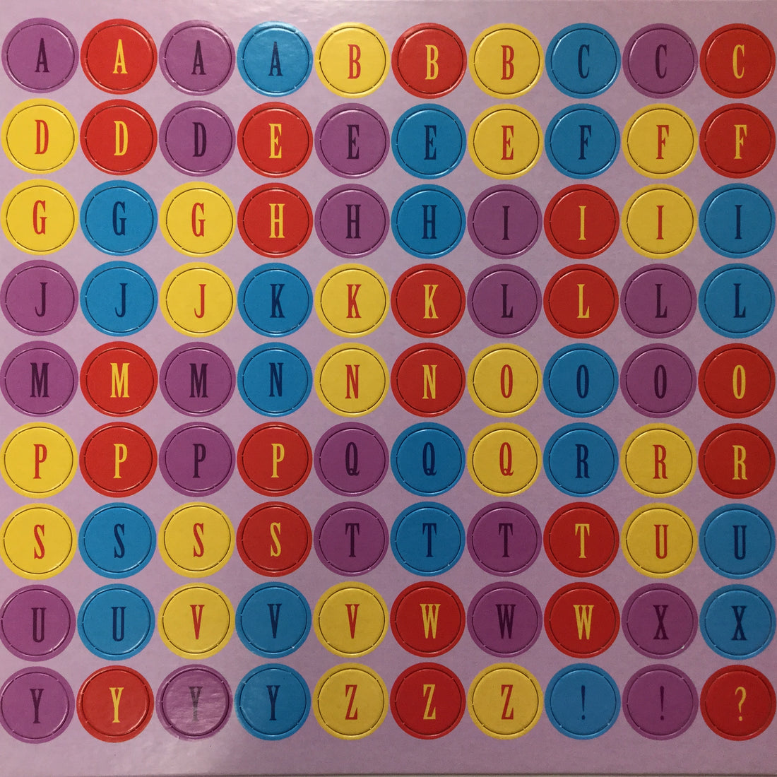 Bright Round Chipboard Uppercase Alphabets 12” x 12” Sheet Scrapbooksrus