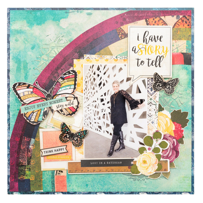 American Crafts Vicki Boutin STORYTELLER 12"X12" Paper Pad 24 Sheets Scrapbooksrus