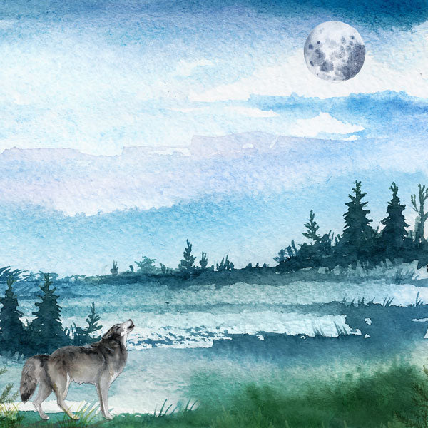 Scrapbook Customs WOLF DS Watercolor 12"X12" Paper Scrapbooksrus