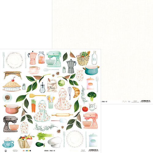 P13 AROUND THE TABLE 12"X12" Scrapbook Paper 07