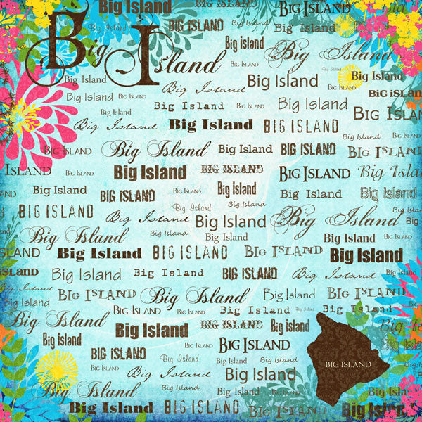 Page Kit Scrapbook BIG ISLAND HAWAII KIT 10 pc. Scrapbooksrus