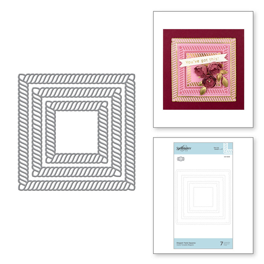 Spellbinders ELEGANT TWIST SQUARES Dies S41049 Scrapbooksrus