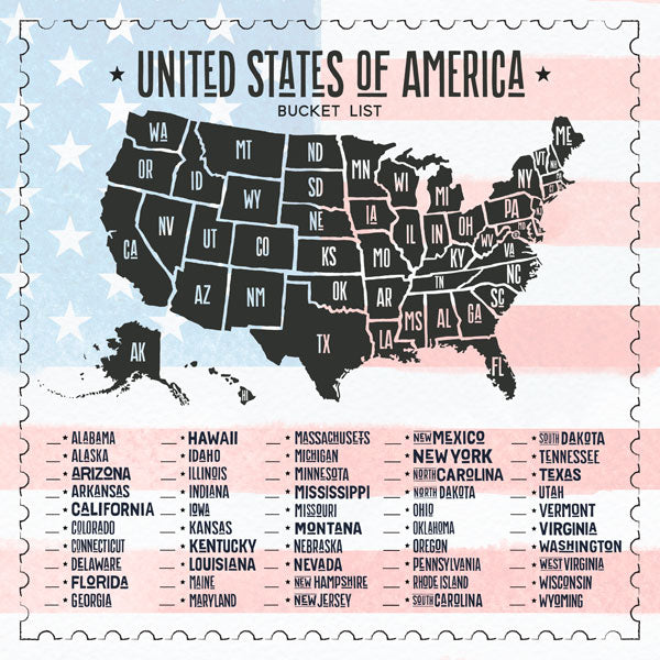 UNITED STATES BUCKET LIST 12X12 Paper Scrapbook Customs Scrapbooksrus
