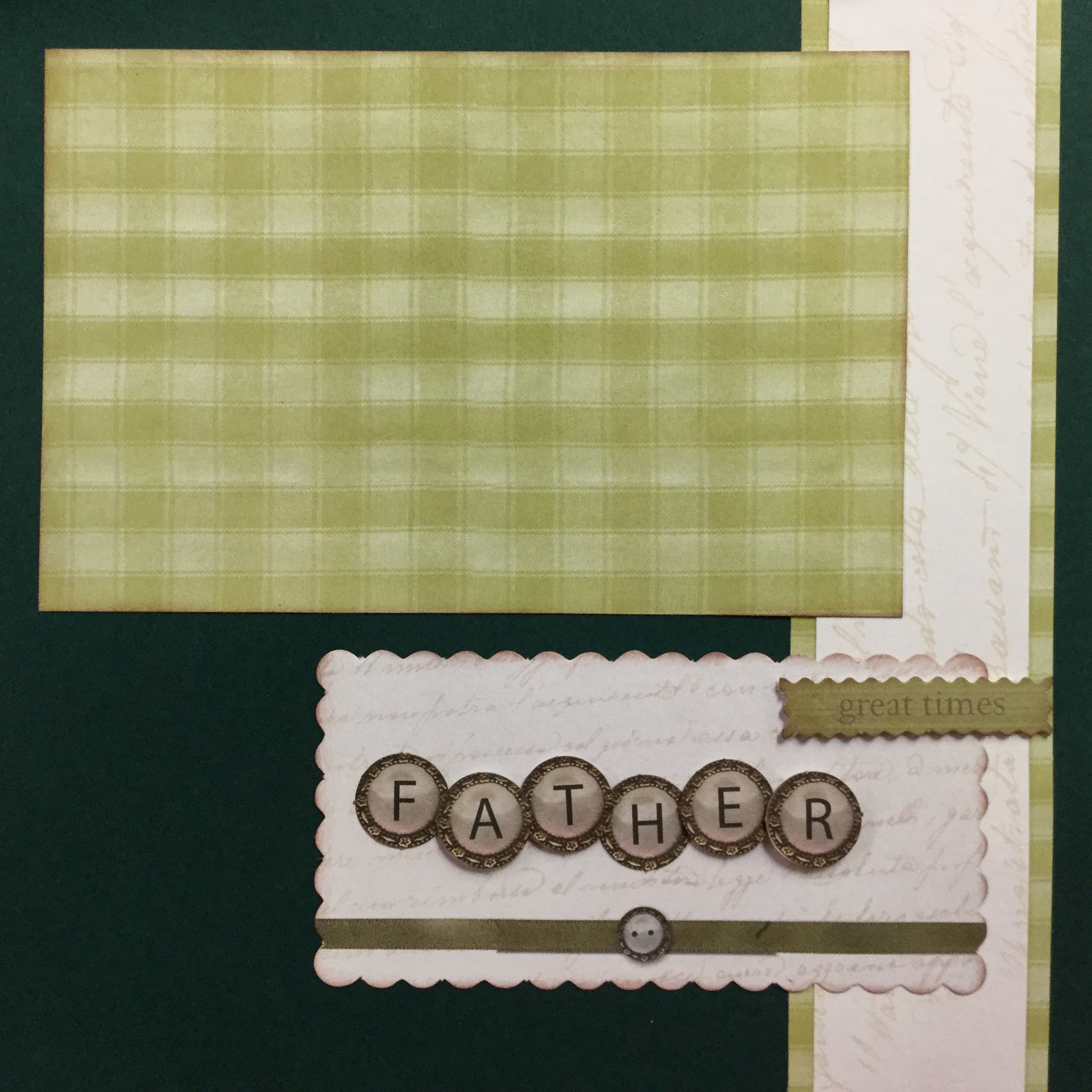 Premade Pages $2.00 FATHER 8” x 8" Scrapbook Pages Scrapbooksrus