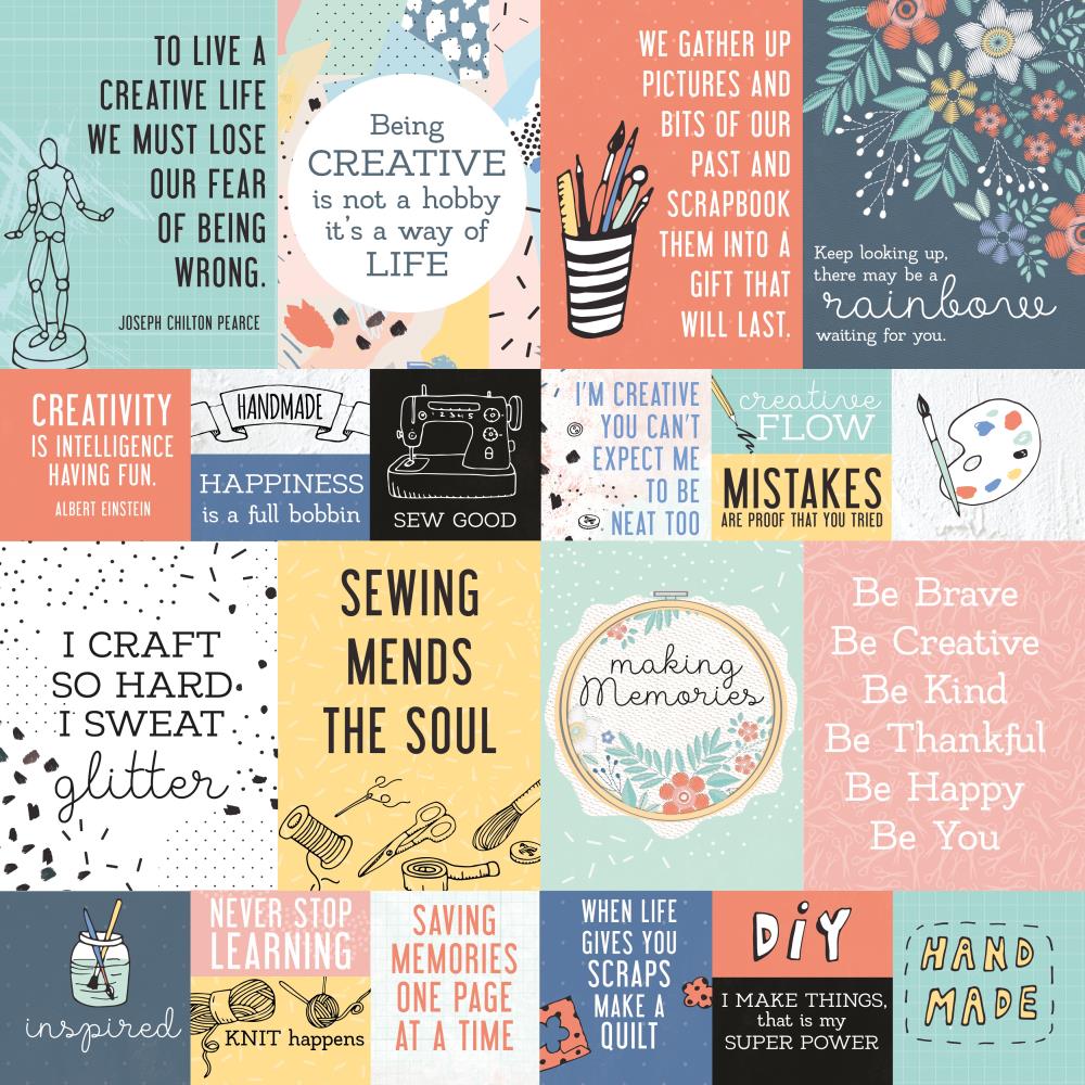 Kaisercraft Crafternoon Collection DIY 12"X12" Scrapbook Paper Scrapbooksrus