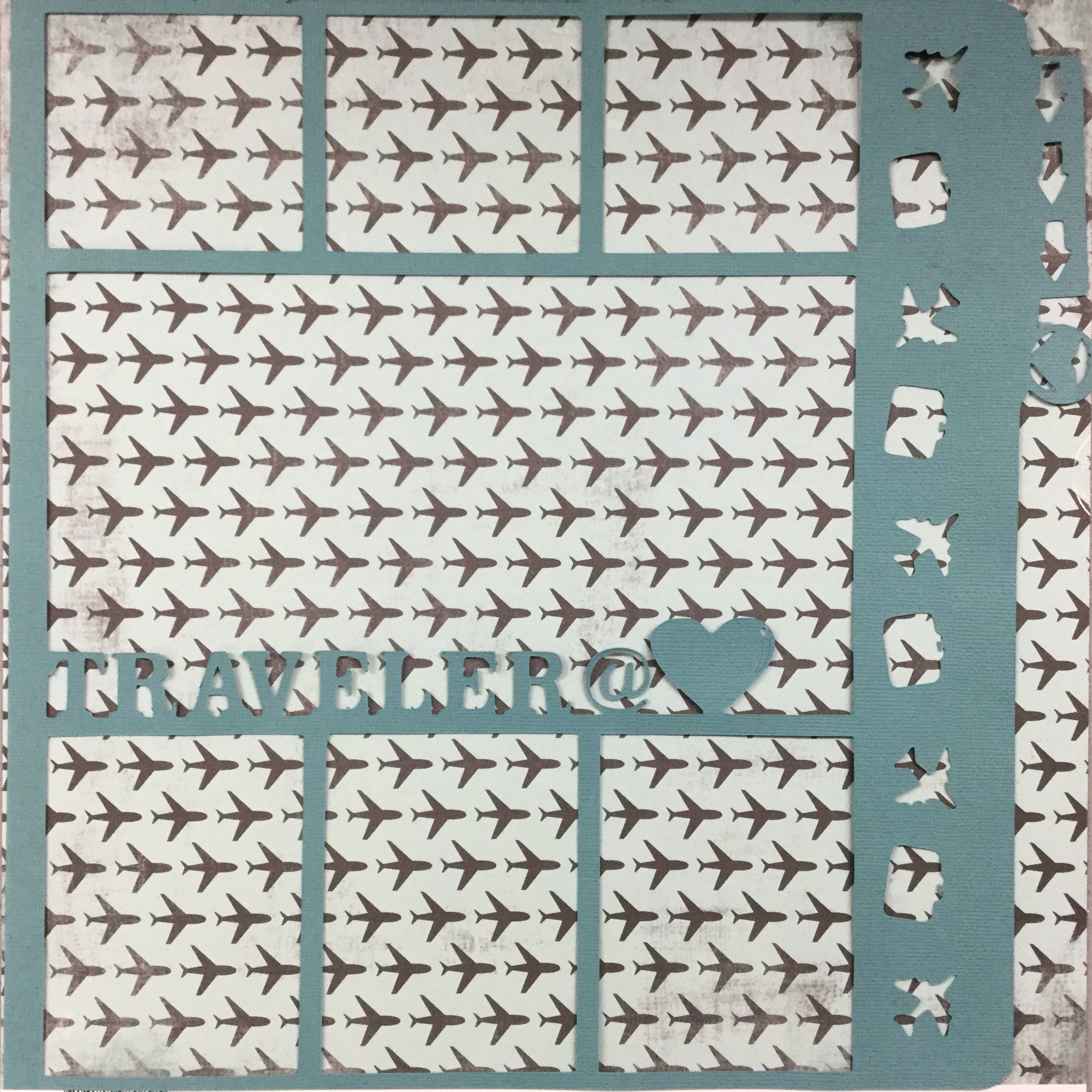 Page Frame TRAVELERS POWDER 12"x12" Scrapbook Overlay