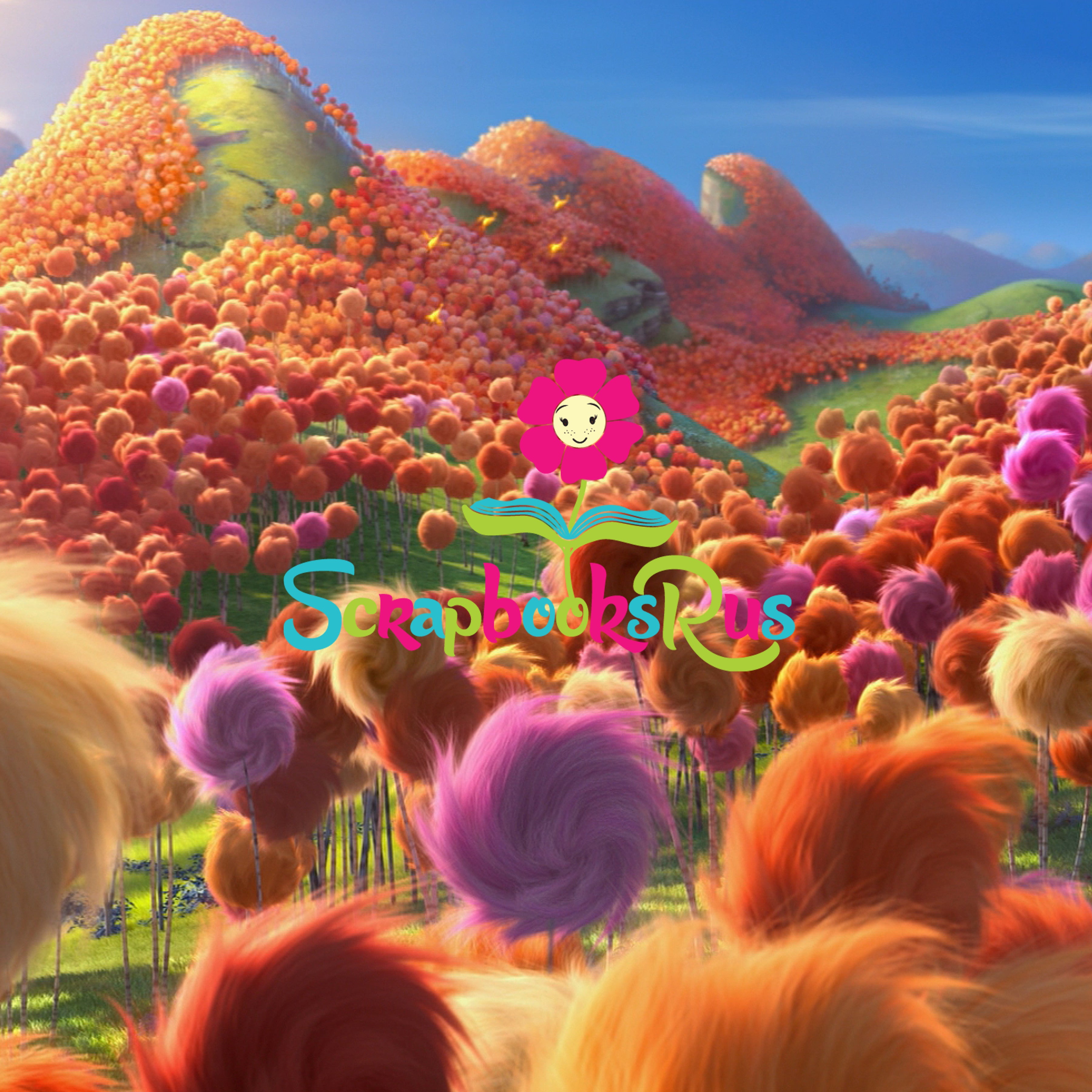 Dr. Seuss Lorax Field Shimmer Scrapbook Paper